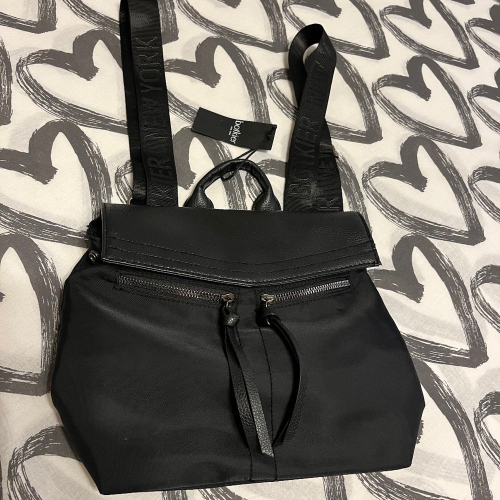 Botkier New York Trigger Backpack Purse Black